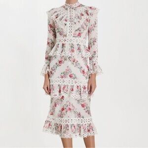 Zimmermann Honour Pintuck Panelled Dress